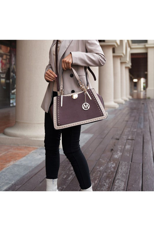 "Aubrey" Satchel Handbag Crossover by Mia k