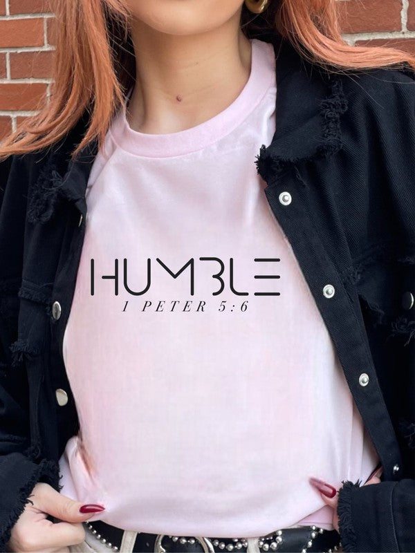 HUMBLE 1 Peter 5 6 Short Sleeve Crew Neck Tee