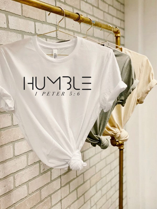 HUMBLE 1 Peter 5 6 Short Sleeve Crew Neck Tee