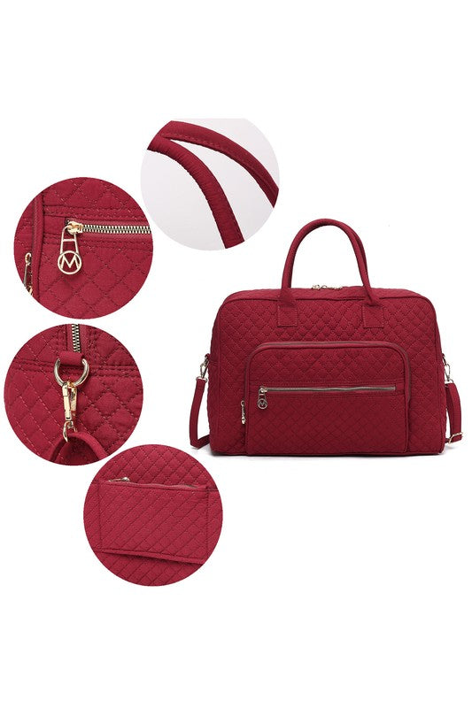 Jayla Solid Quilted Duffle Bag