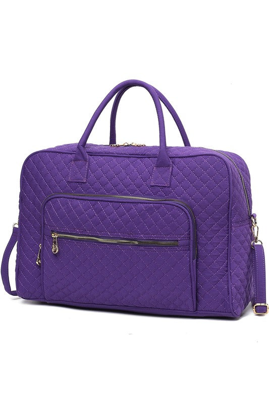 Jayla Solid Quilted Duffle Bag