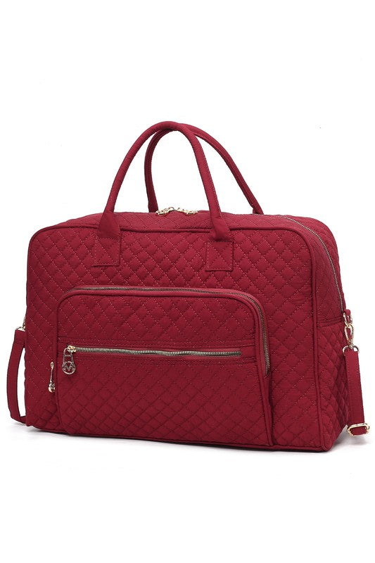 Jayla Solid Quilted Duffle Bag