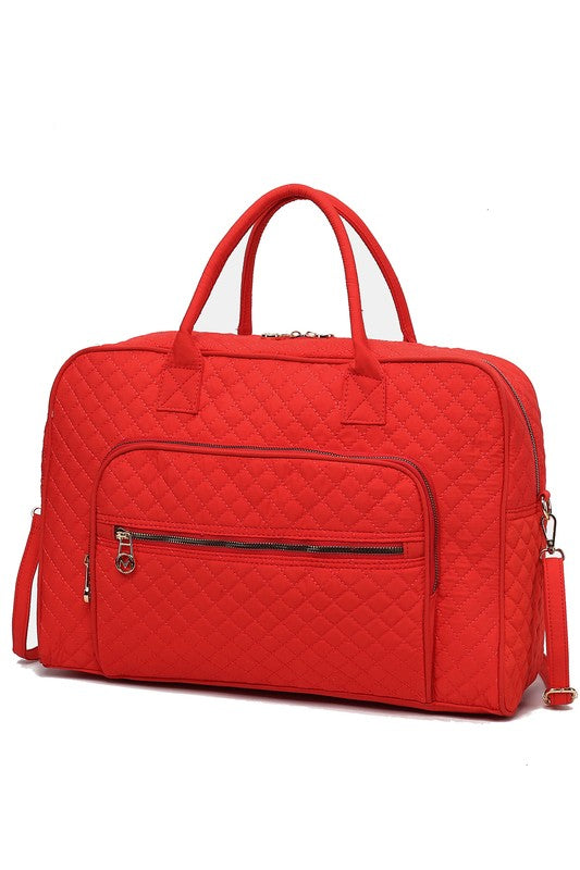 Jayla Solid Quilted Duffle Bag
