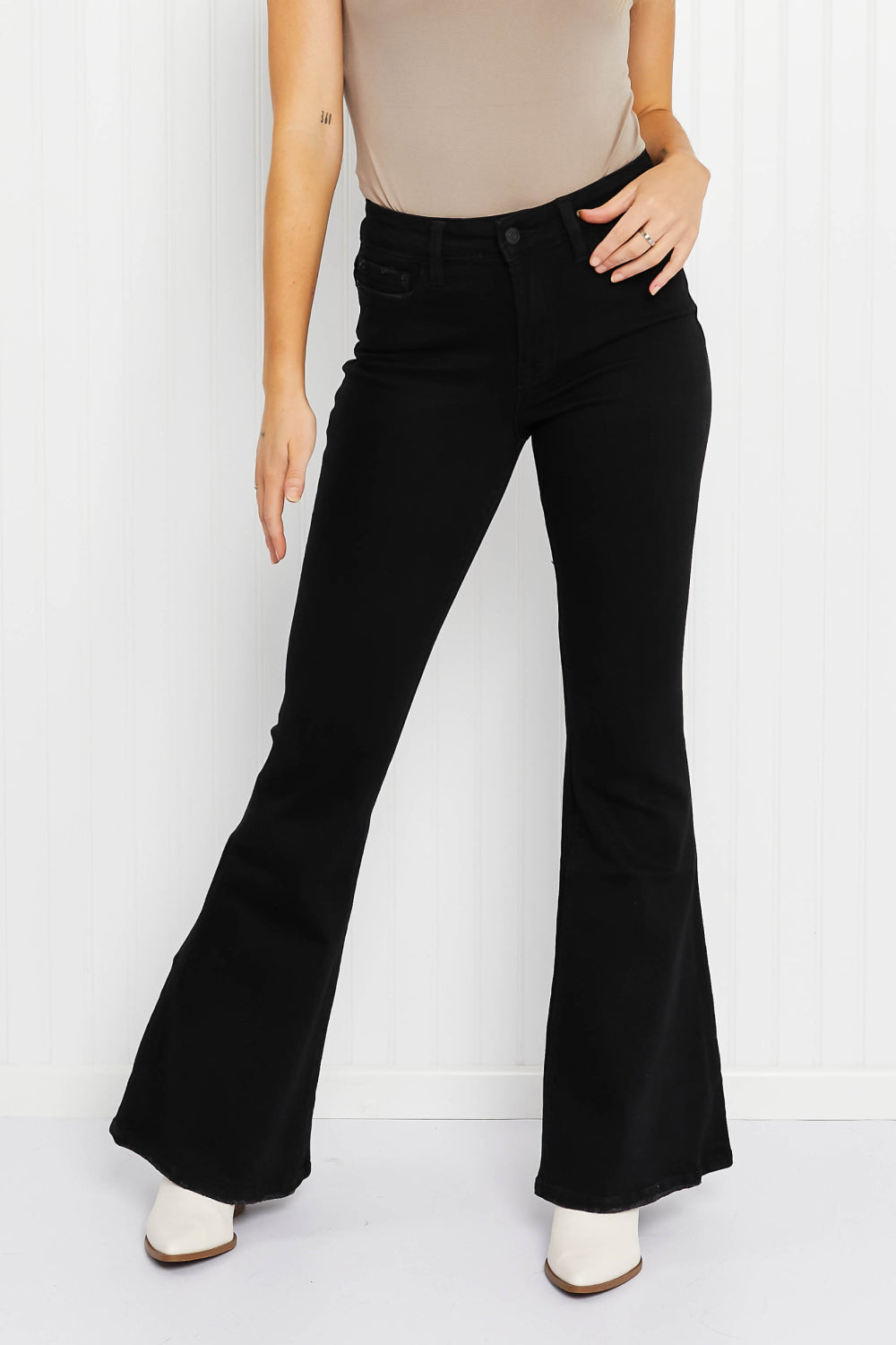 "Veronica" High-Rise Super Flare Jeans
