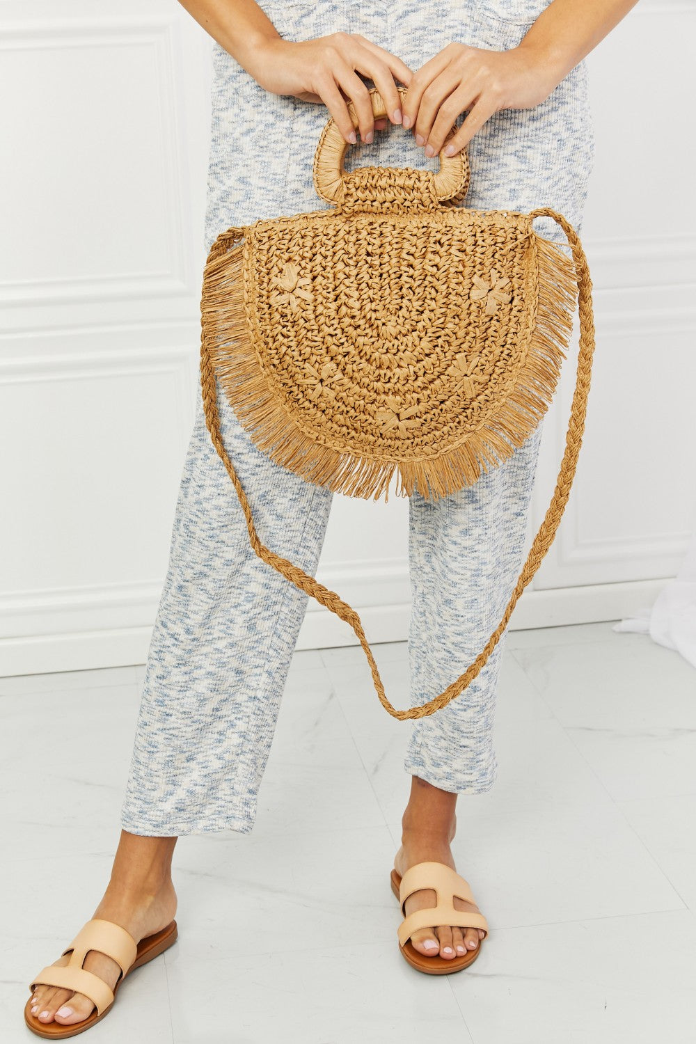 "Vacation Mode" Straw Handbag