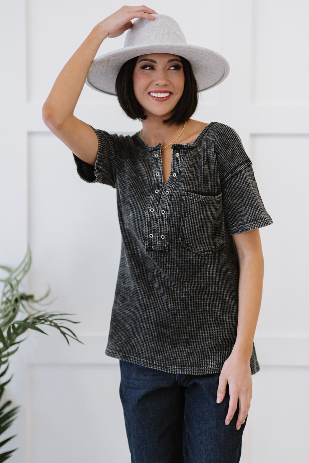 "Something New" Thermal Knit Top