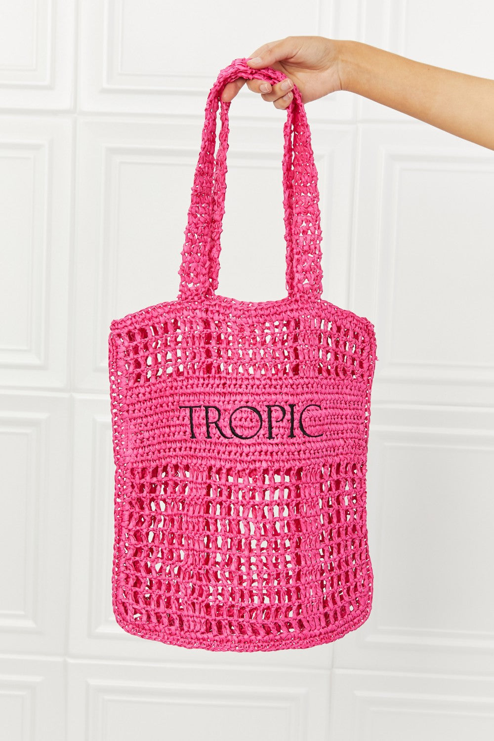 "Tropic Babe" Straw Tote Bag