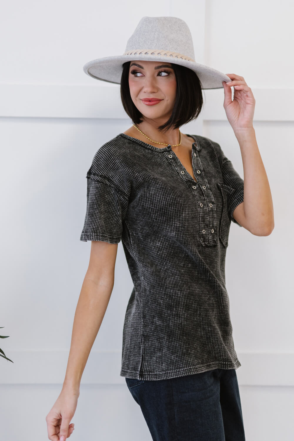"Something New" Thermal Knit Top
