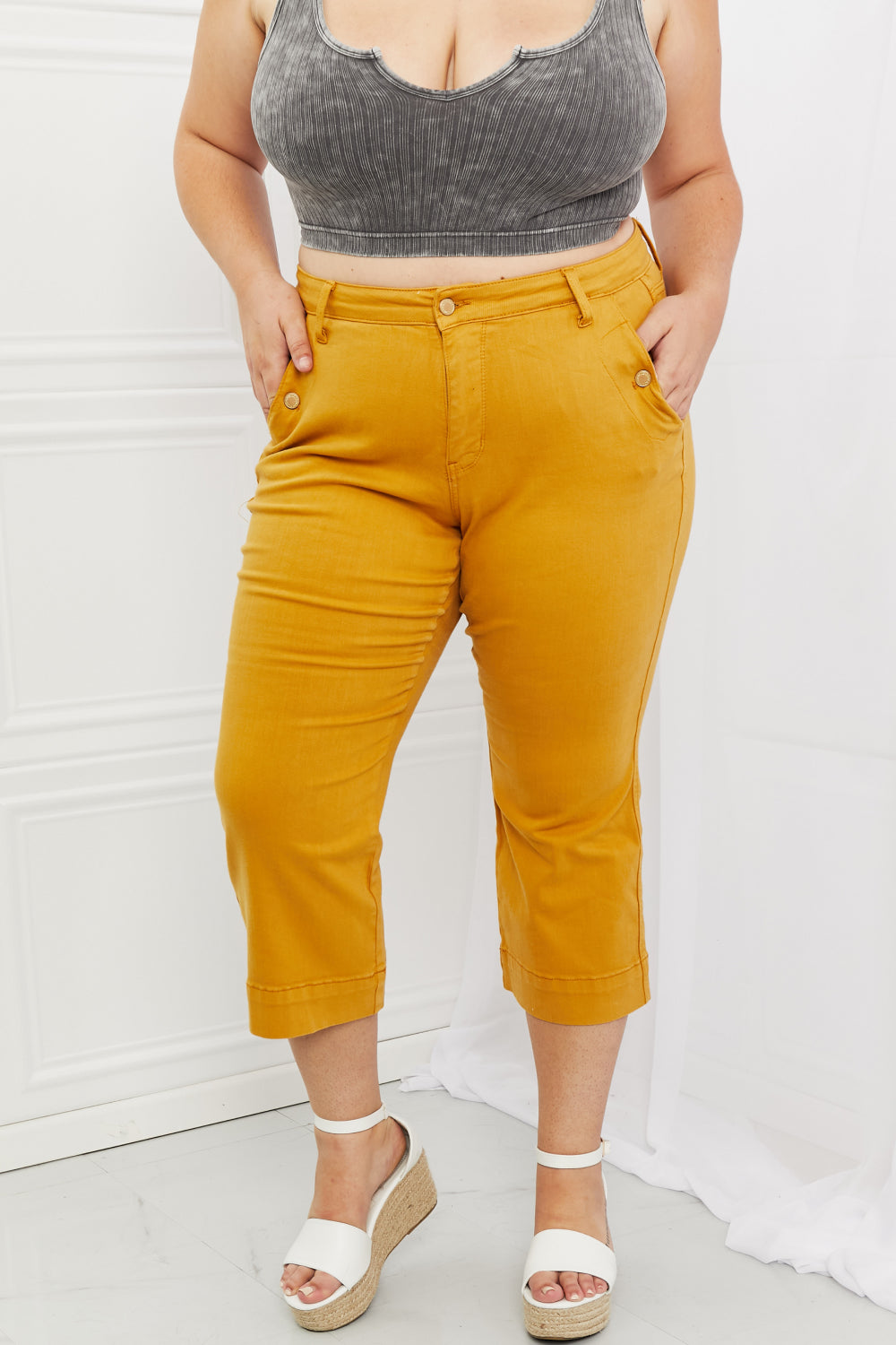 Jayza Straight Leg Cropped Jeans