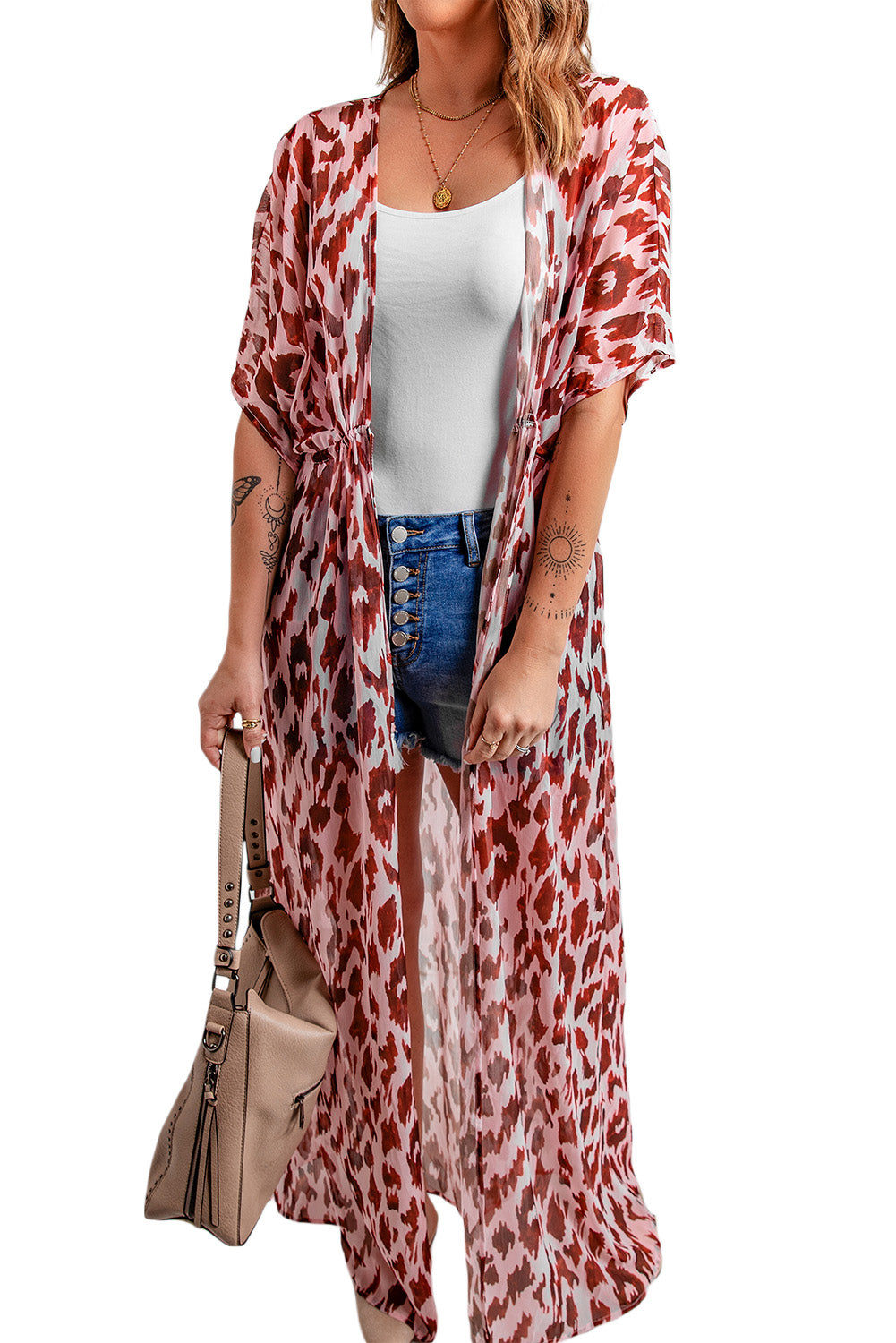 “Our of The Jungle “Animal Print Kimono