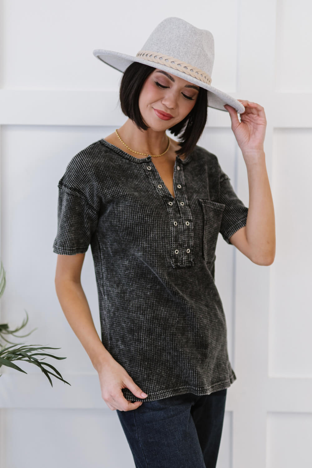 "Something New" Thermal Knit Top