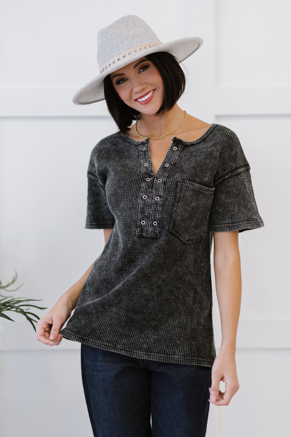 "Something New" Thermal Knit Top