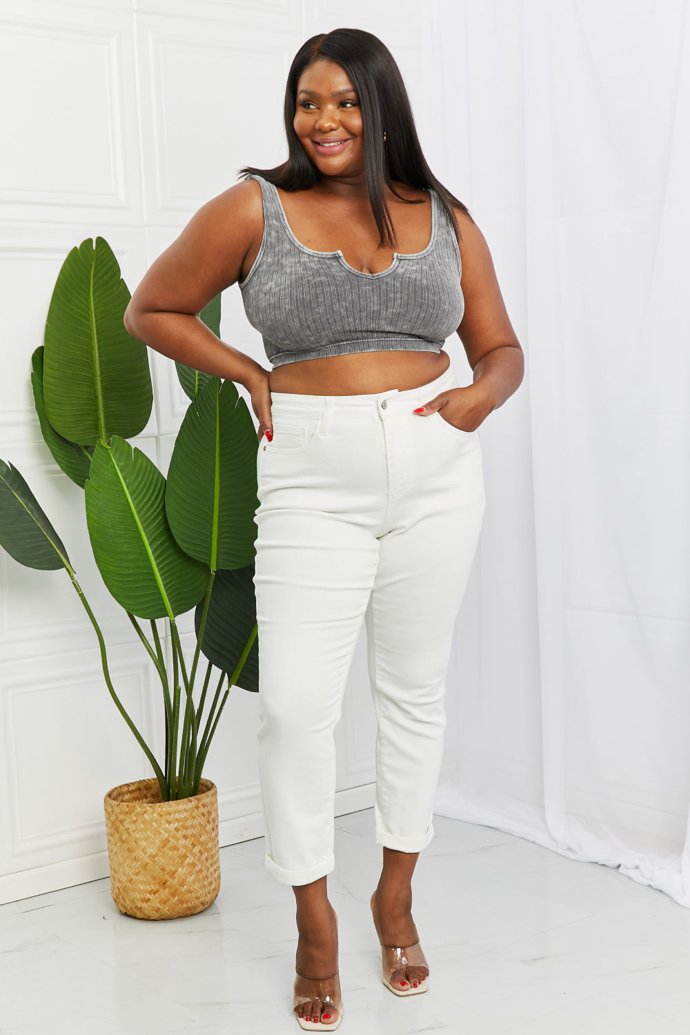 Kacy Full Size High Waist Boyfriend Jeans