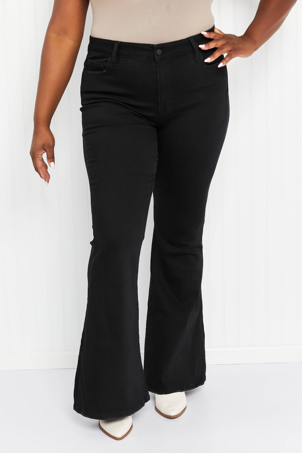 "Veronica" High-Rise Super Flare Jeans