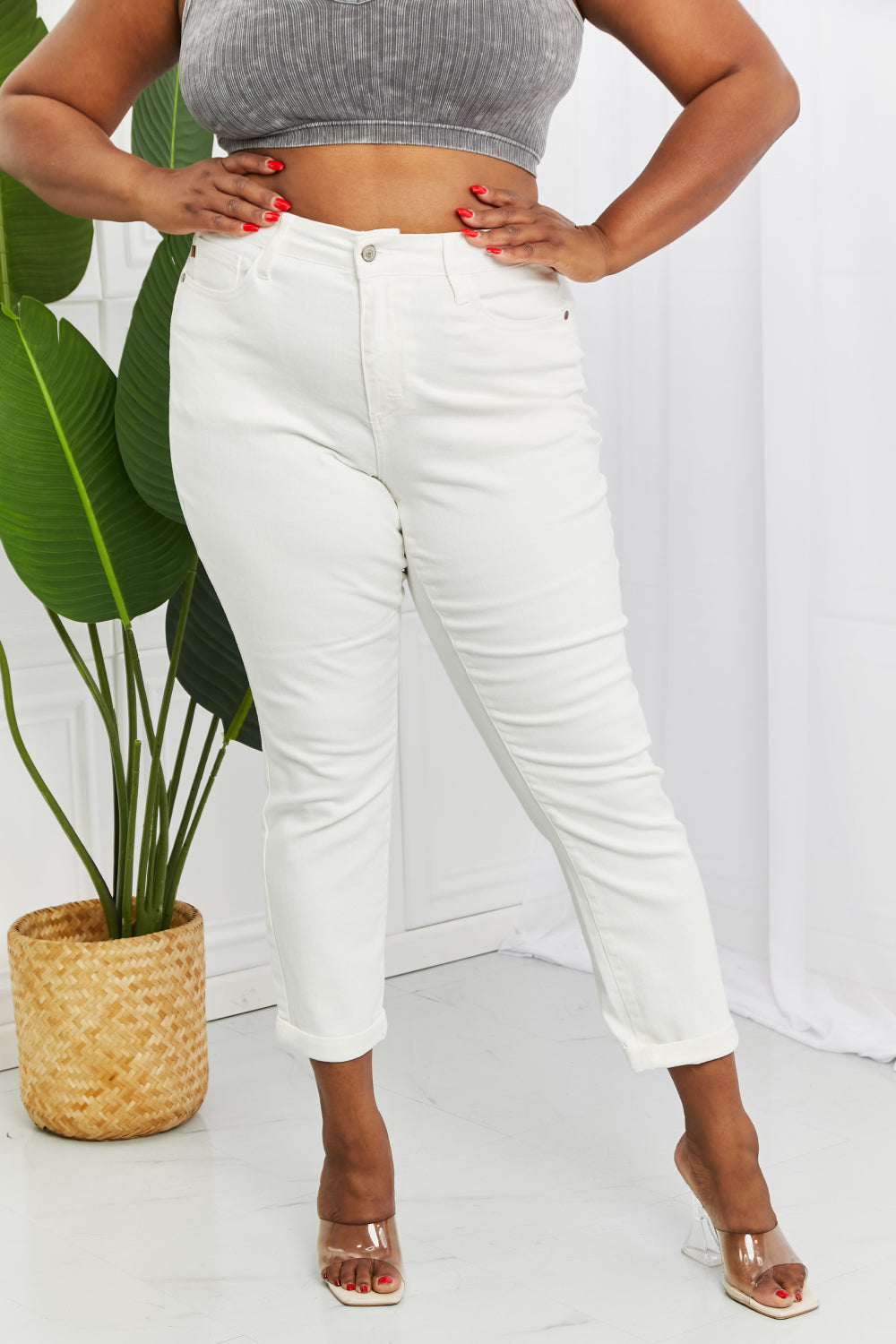 Kacy Full Size High Waist Boyfriend Jeans