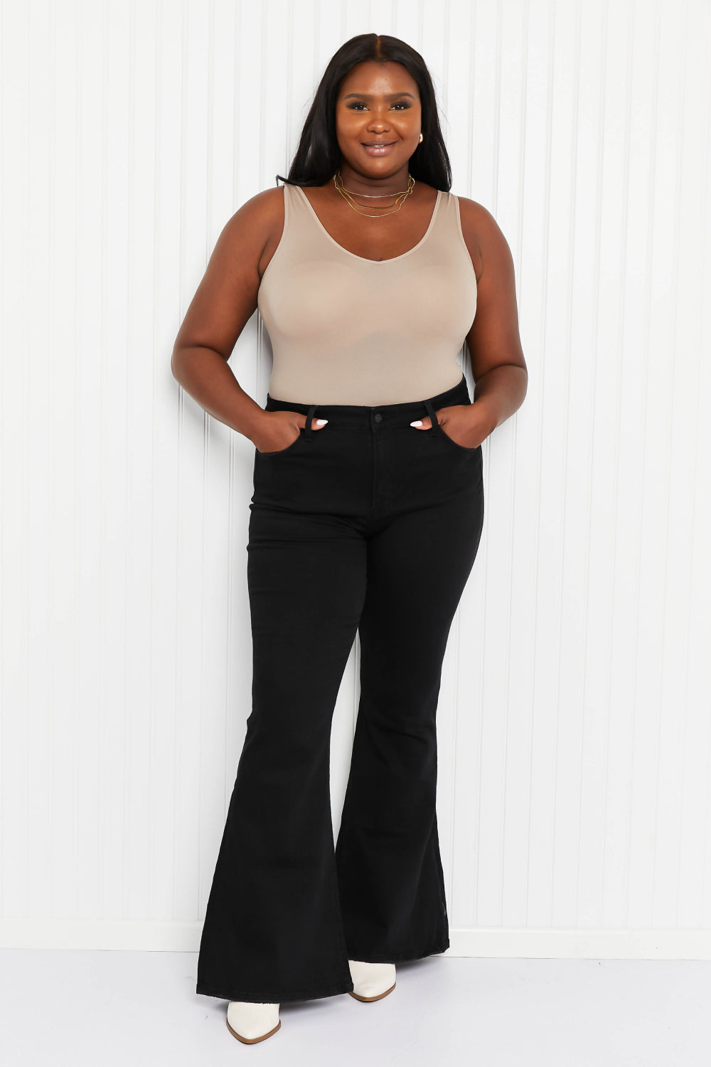 "Veronica" High-Rise Super Flare Jeans