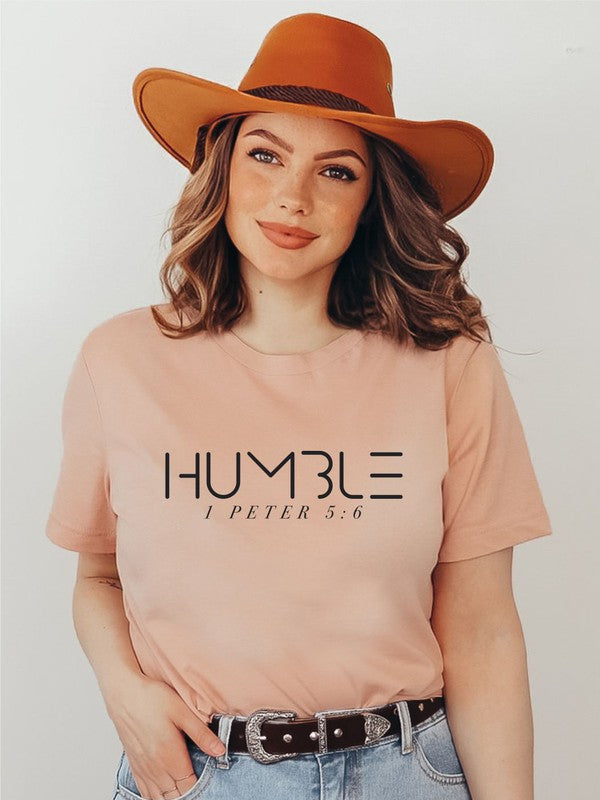 HUMBLE 1 Peter 5 6  Short Sleeve Crew Neck Tee