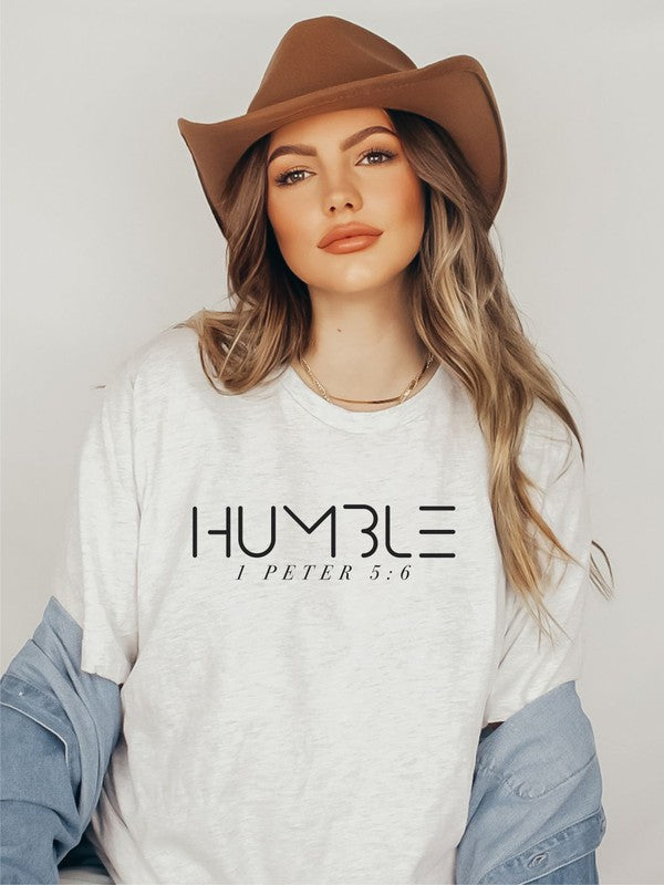 HUMBLE 1 Peter 5 6  Short Sleeve Crew Neck Tee