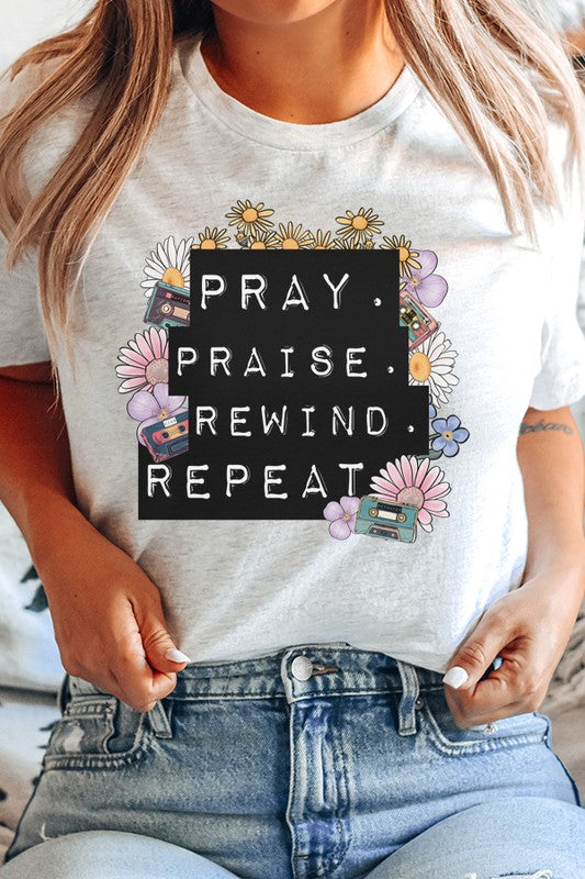 Praise Praise Rewind Repeat Graphic Tee