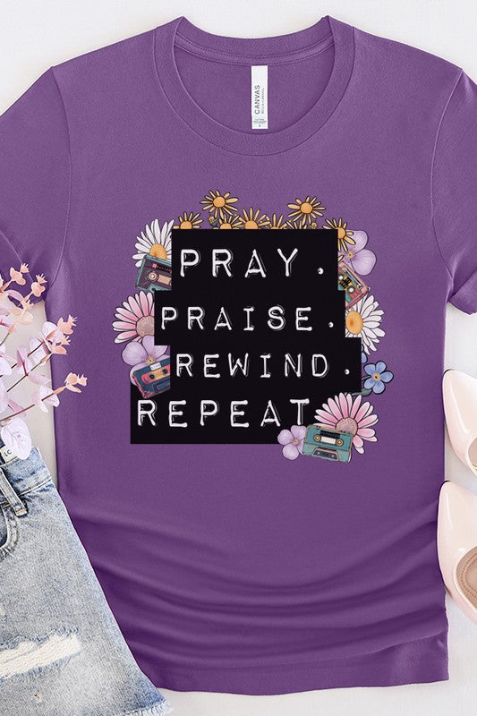 Praise Praise Rewind Repeat Graphic Tee