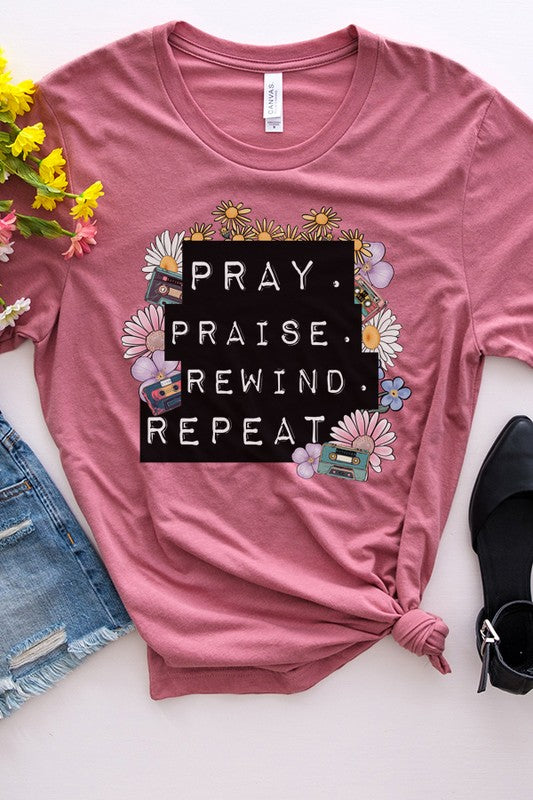 Praise Praise Rewind Repeat Graphic Tee