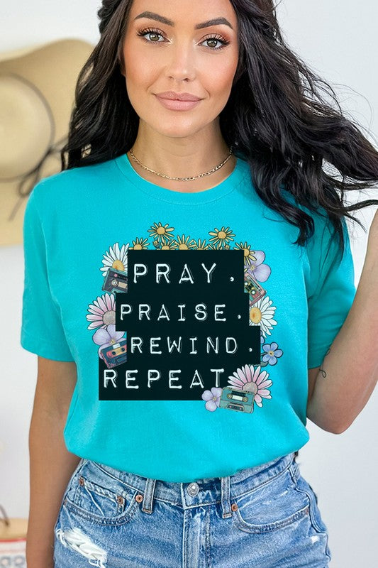 Praise Praise Rewind Repeat Graphic Tee