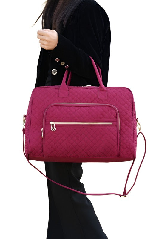 Jayla Solid Quilted Duffle Bag