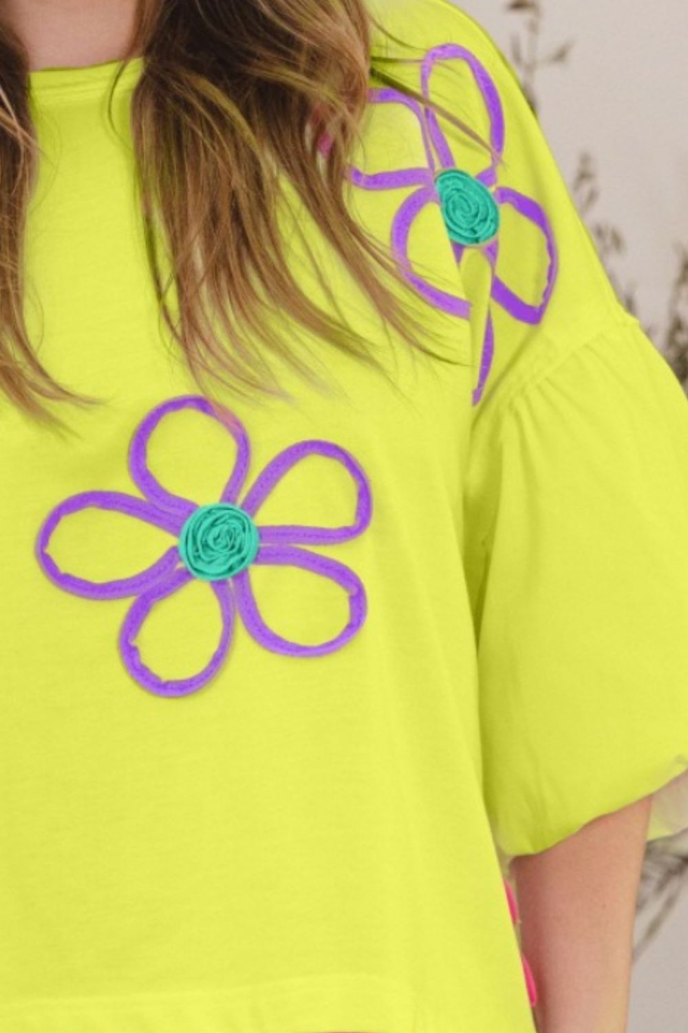 'Wilder' Flower Embroidery Detail T-Shirt