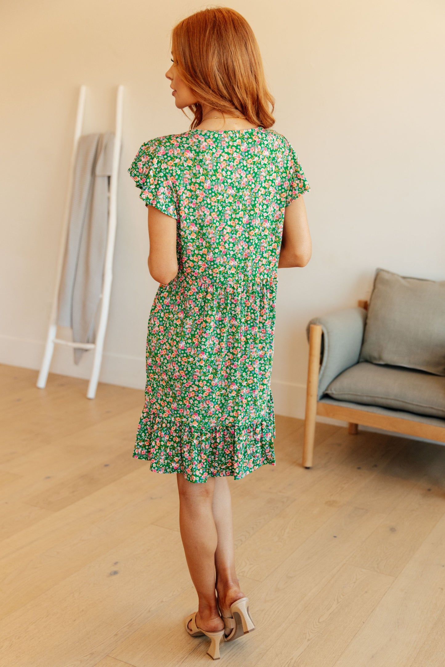 Can't Fight the Feeling Floral Dress in Green