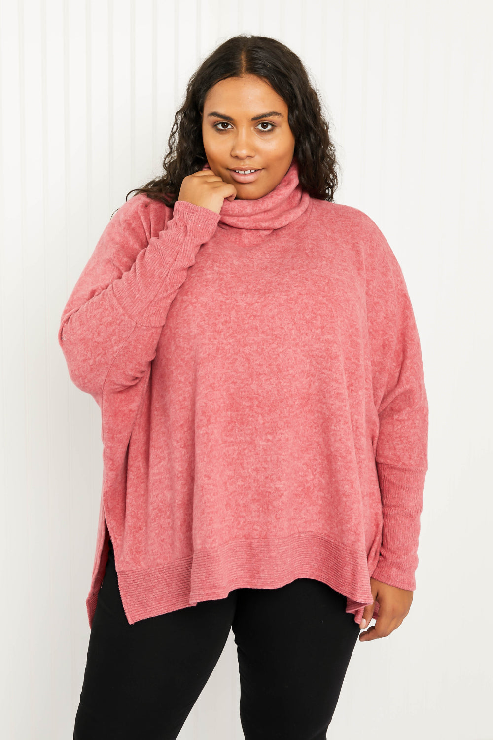 “Love and Cuddles” Cowl Neck Poncho Sweater