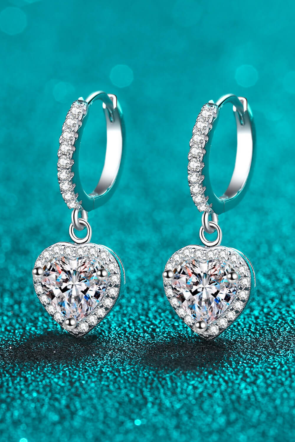 Heart-Shaped Drop Earrings