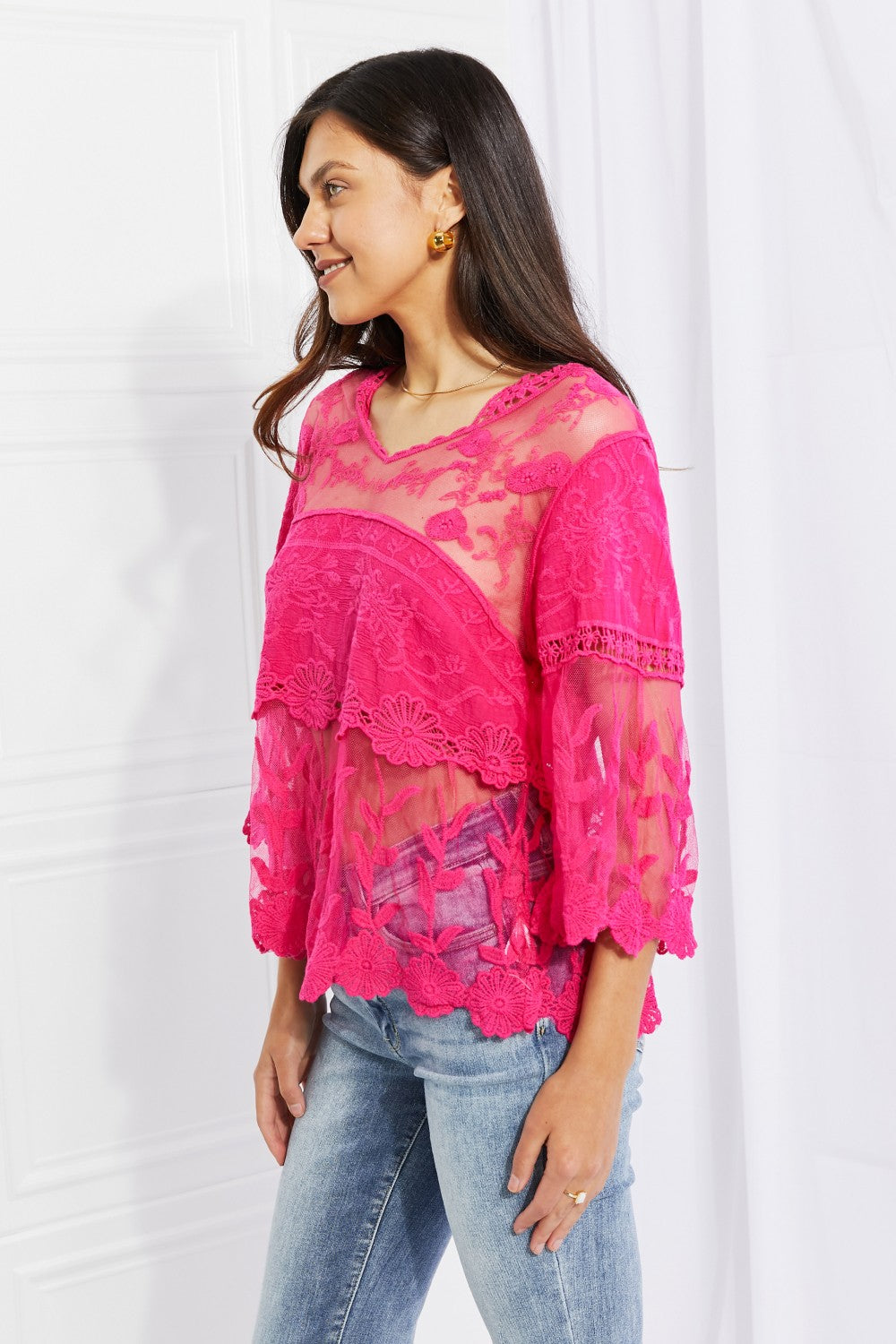 Full Size Lace Oasis Top