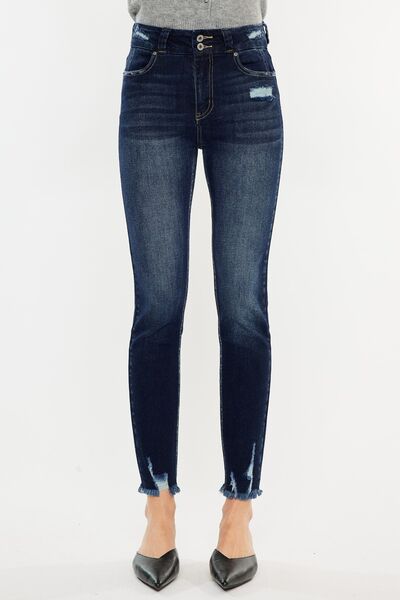 Kancan “Cat's Whiskers” Raw Hem High Waist Jeans