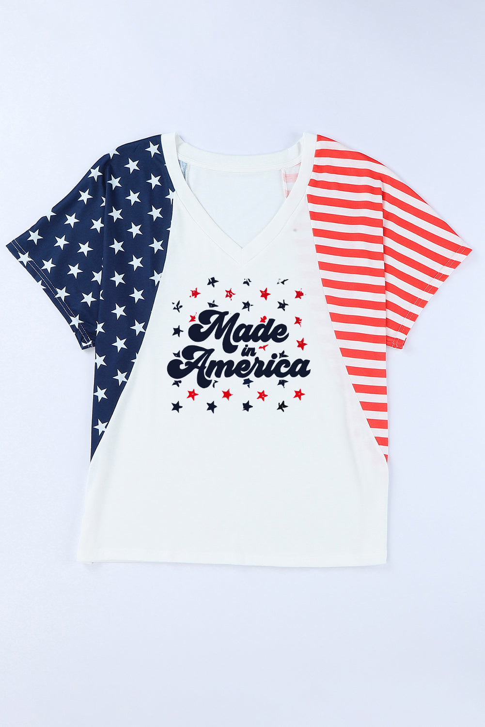 Stars and Stripes V-Neck Tee Shirt