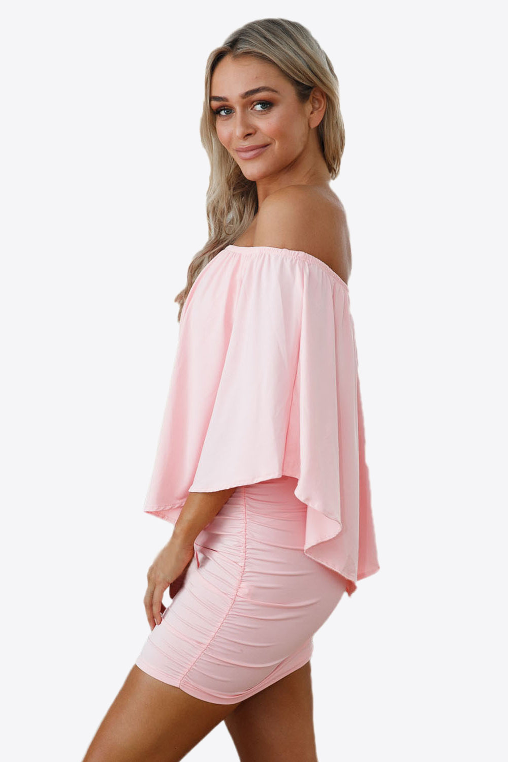 "Show Off" Off-Shoulder Layered Dress