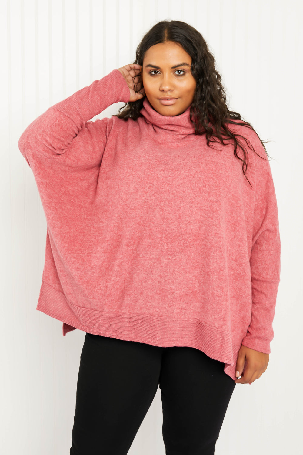 “Love and Cuddles” Cowl Neck Poncho Sweater