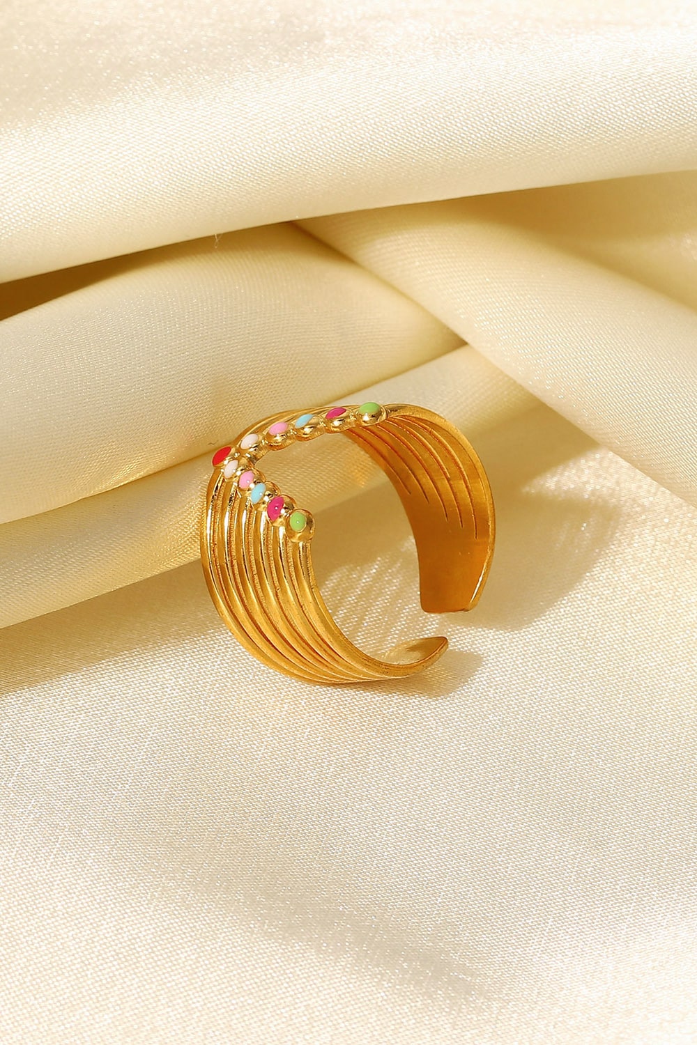 “Candy Skies” V-Shaped Open Ring