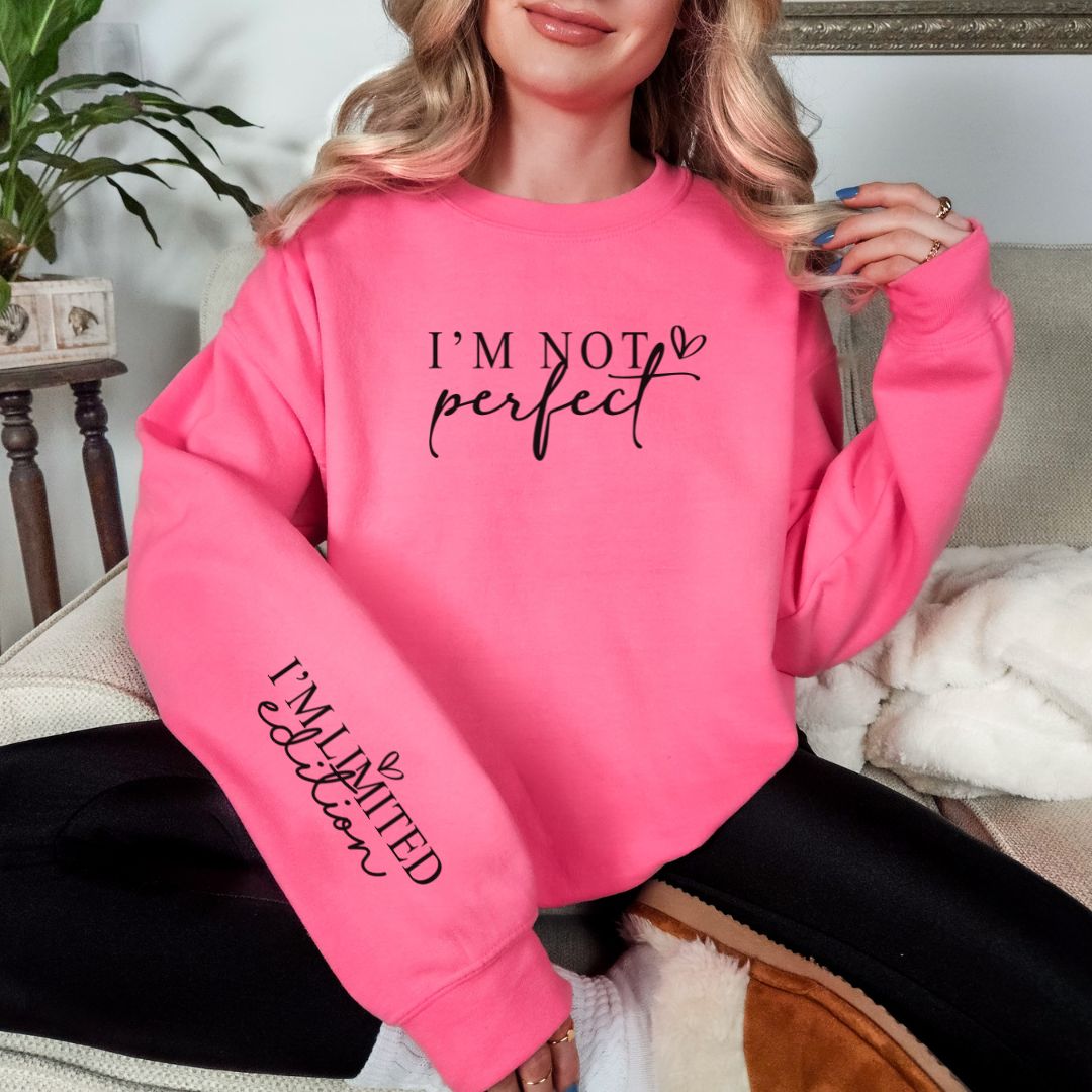 PREORDER: I'm Not Perfect Graphic Sweatshirt in Three Colors