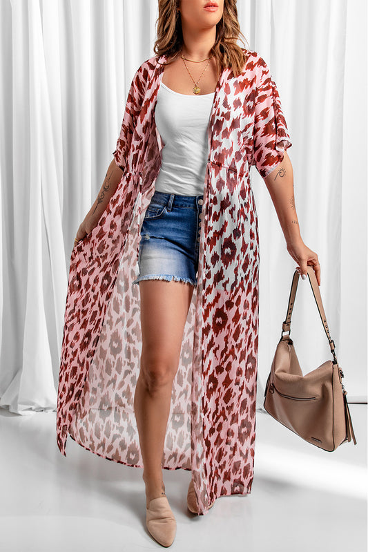 “Our of The Jungle “Animal Print Kimono