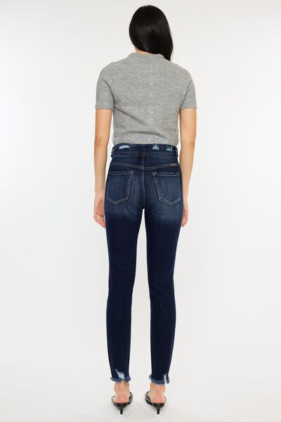 Kancan “Cat's Whiskers” Raw Hem High Waist Jeans