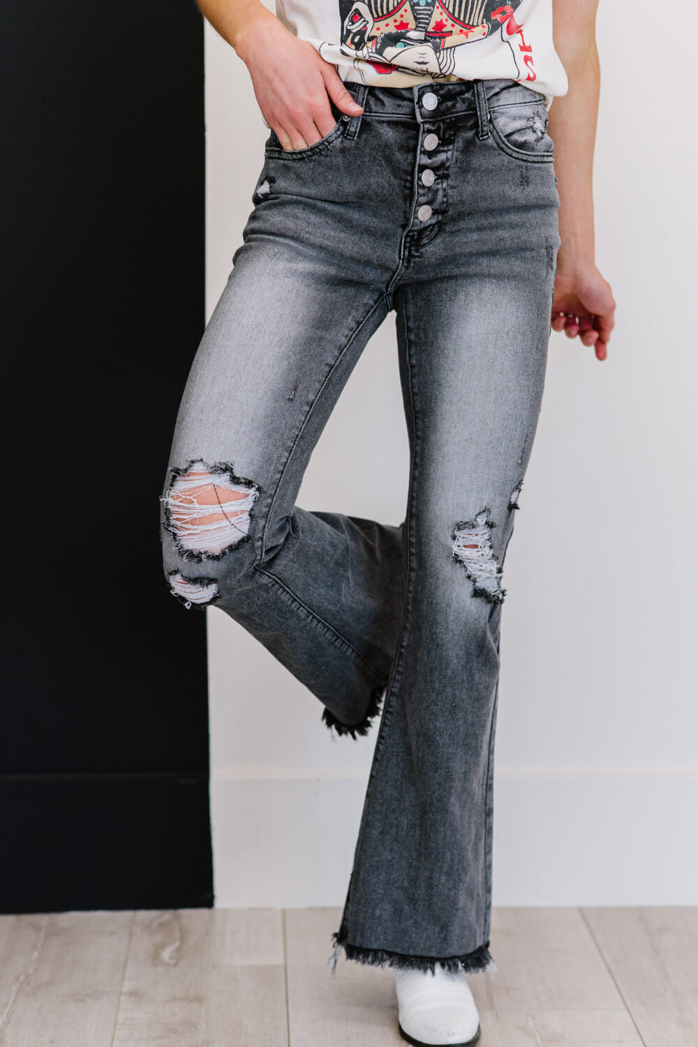 Risen Hometown Girl Full Size Run Flare Jeans